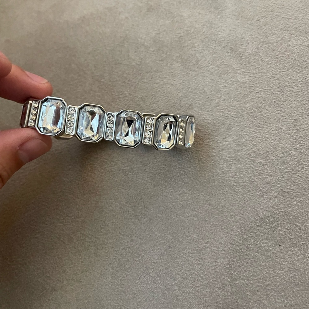 Silver Diamond Bracelet!! Costume jewelry!!